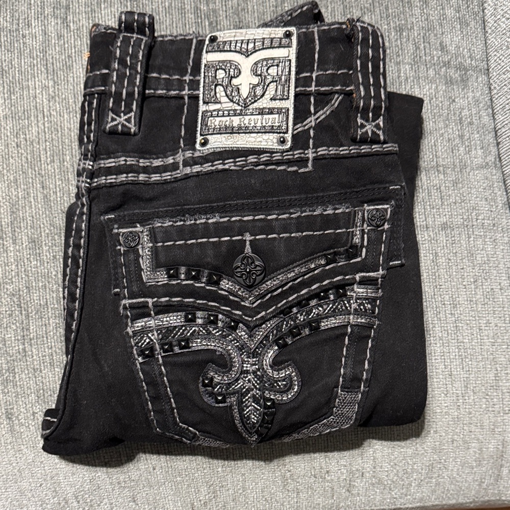 Buckle Black and Gray Men's Jeans